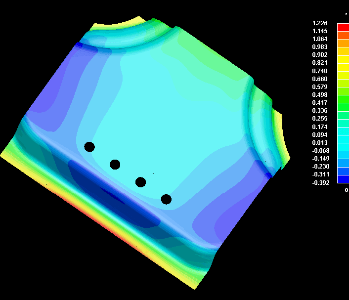 DynaForm 回弹方向分量云图