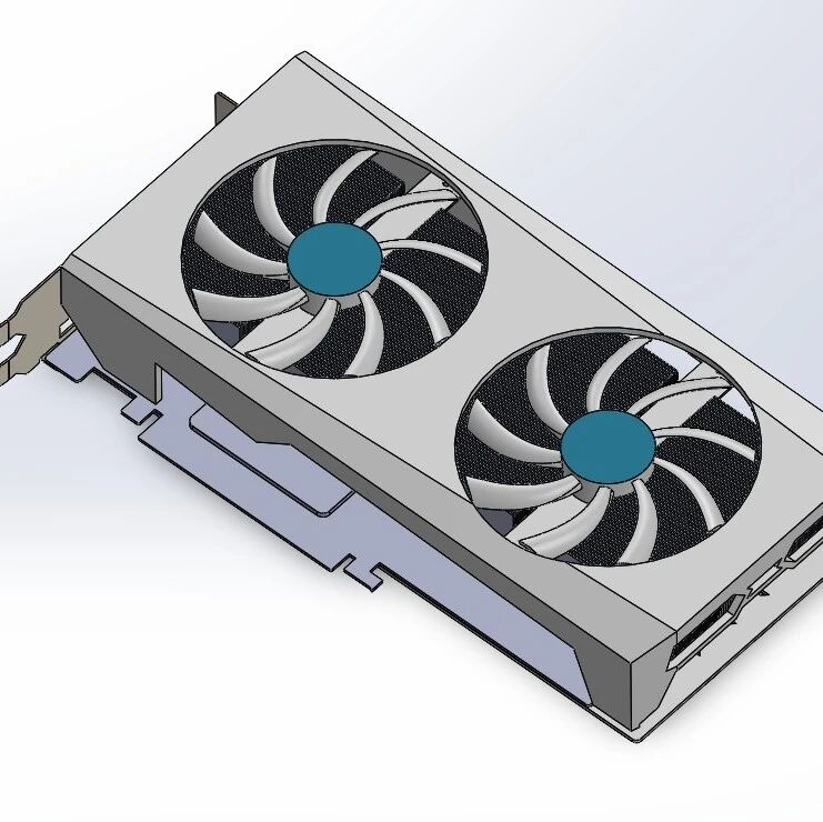 【工程机械】Sapphire RX 5700 XT PULSE显卡3D数模图纸