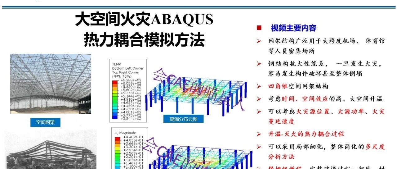 大空间火灾ABAQUS热力耦合模拟方法
