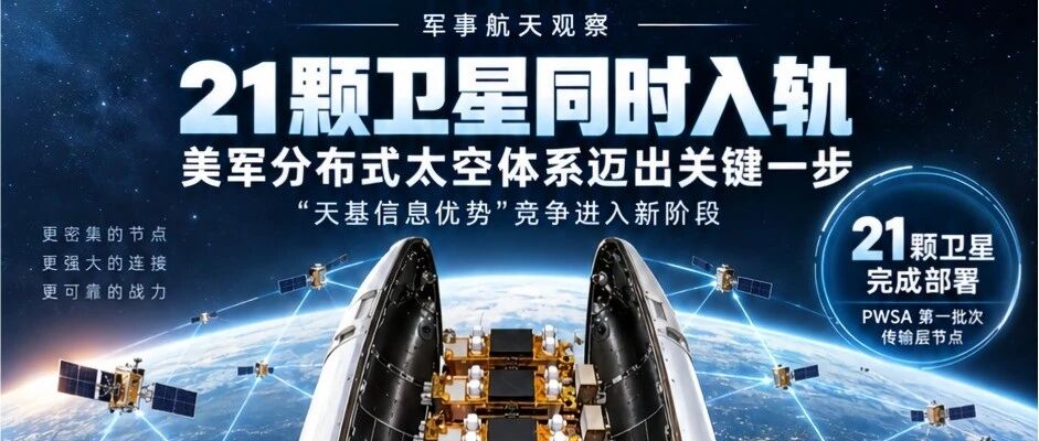 21颗卫星同时入轨：美军分布式太空体系迈出关键一步