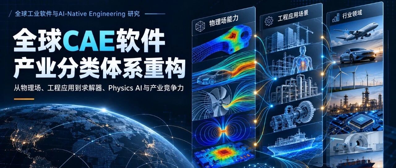 全球 CAE 软件产业分类体系的重构。好的分类体系是知识的组织方式，更是认知方向、研究路径的体现。
