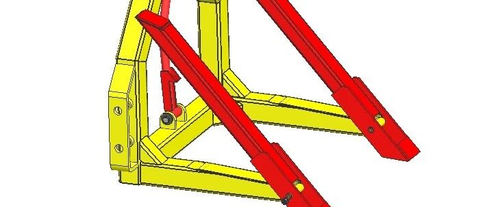 【工程机械】Foldable Forklift Attachment可折叠叉车属具3D图纸