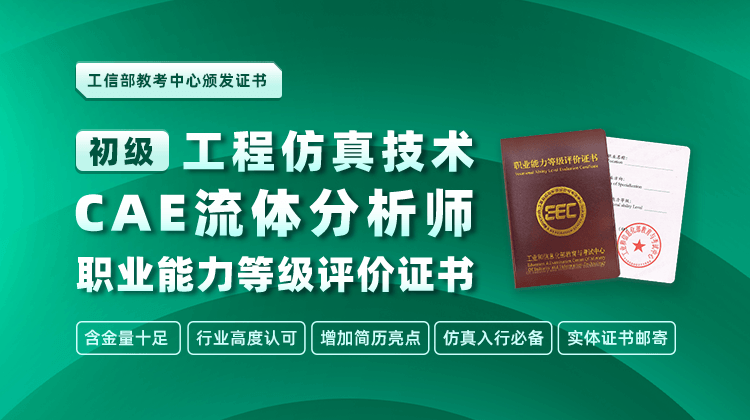 工程仿真技术（CAE流体分析师）职业能力等级评价证书-初级